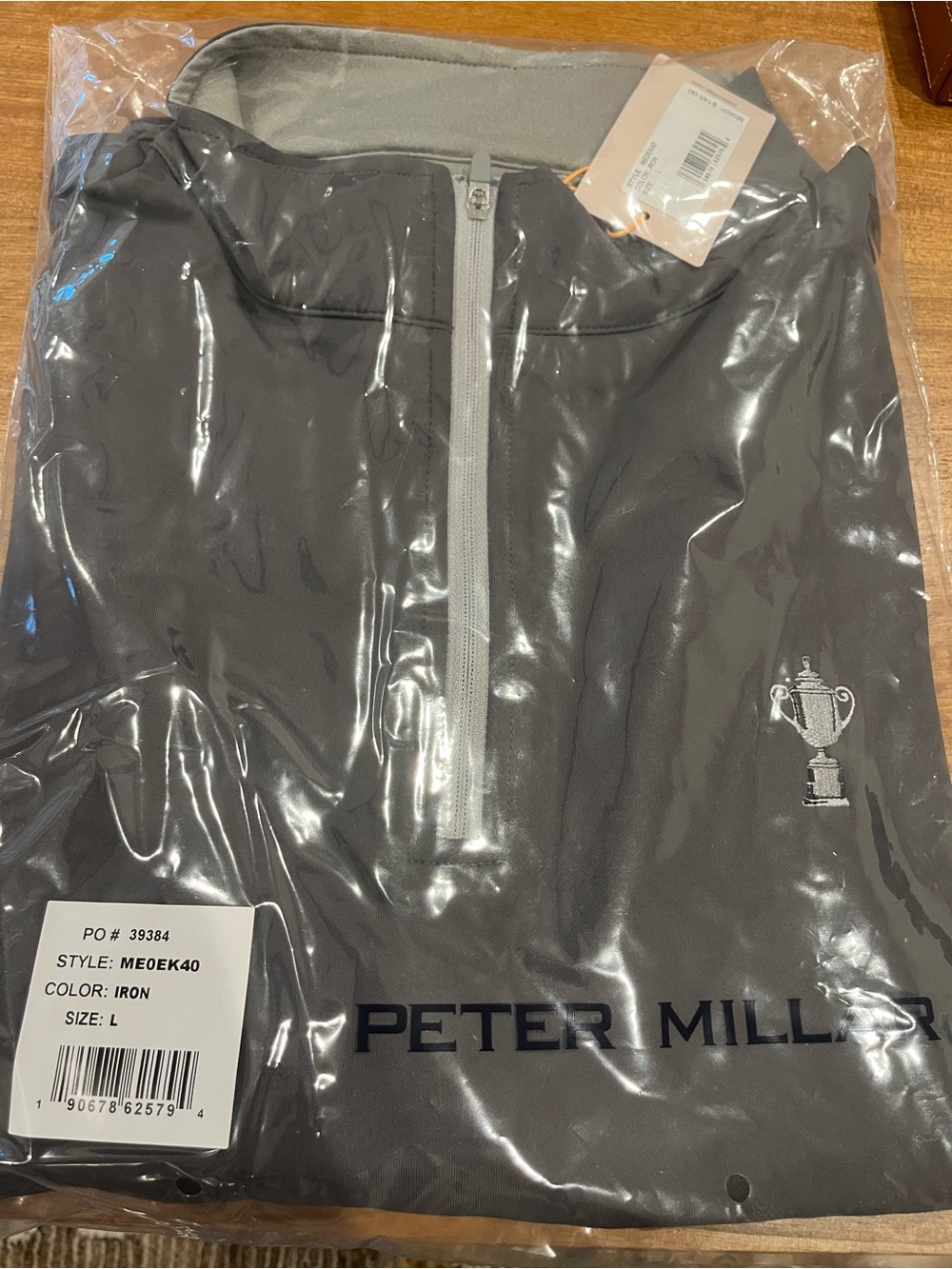Wanamaker Trophy PGA Championship Peter Millar Iron Gray Quarter-Zip